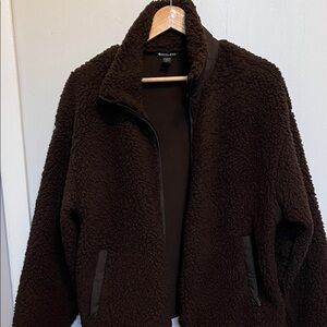 Athleta Dark Brown Sherpa Jacket